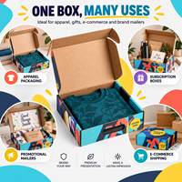 Boîte d'expédition personnalisée en carton ondulé imprimée en couleur avec intérieur adapté aux vêtements et approvisionnement en gros pour les marques de vêtements