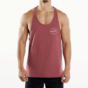 เสื้อกล้ามเล่นกีฬาลำลองสำหรับผู้ชายเสื้อกล้ามมีโครงเสื้อสำหรับใส่ไปยิมเสื้อกล้ามผ้าฝ้ายออกแบบโลโก้ได้ตามต้องการ - Product Image 6