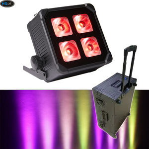 Projecteur LED <span class=keywords><strong>sans</strong></span> <span class=keywords><strong>fil</strong></span> DMX 4x20W sur batterie avec flight case de chargement pour événements (fêtes, bars, clubs, mariages) - Product Image 1