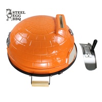 Horno Kamado SEB, el Mejor Horno Portátil para Pizza, Fácil y Rápido de Encender, Color Negro y Rojo, Horno de Leña