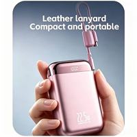 Batterie externe portable Z2 à charge rapide bidirectionnelle 10000 mAh avec câbles intégrés doubles – Indispensable pour les voyages