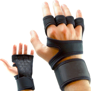 Gants de gymnastique sans doigts en néoprène avec poignées pour l'haltérophilie et l'entraînement sportif - Product Image 1