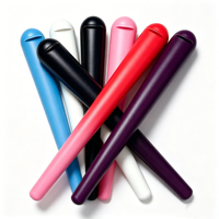 Tube de rangement conique en plastique PP à couvercle rabattable multicolore, conteneur d'emballage hermétique vide, logo et taille personnalisés disponibles