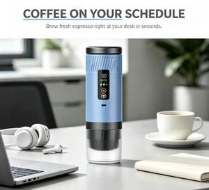 Factory New Portable Espresso Machine LED Display Easy Carry Battery Powered Travel Coffee Maker for Car Home Camping Gym OEM - Product Image 2