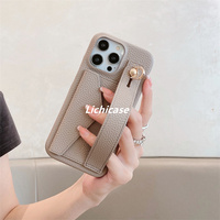 Étui de téléphone Lichicase avec dragonne et béquille tendance pour Oppo Find X9 X9 Pro, coque arrière en cuir pour téléphone portable