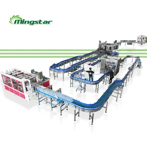 Turnkey Project A to Z Set Complete Full Automatic Liquid Production Line Small Scale Bottle Water filling machine for plant