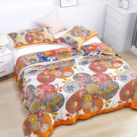 Couverture personnalisée quatre saisons en coton lavé, couverture de lit en tissu éponge