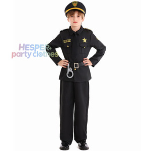 Costume d'Halloween pour enfants HP, tenue de policier noir, déguisement de jeu de rôle et performance de festival, fête de carnaval pour garçons - Product Image 1