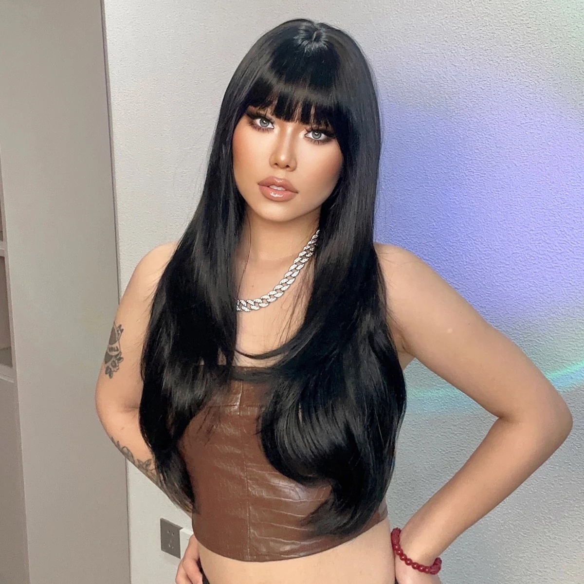 Long Straight Layered Wigs - Natural Look & Heat Resistant
