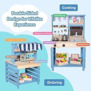 Ensemble de jeu de <span class=keywords><strong>cuisine</strong></span> de boue extérieure en bois pour enfants jouets de <span class=keywords><strong>cuisine</strong></span> et de nourriture pour tout-petits - Product Image 4