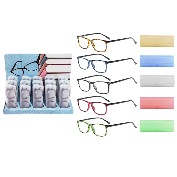 2024 yeni klasik tasarım Unisex okuma reçete gözlük plastik Logo özelleştirme ile yaylı menteşeler okuma gözlüğü okuyucular