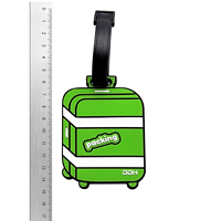 Vente en gros d'étiquette de voyage étanche en caoutchouc PVC souple avec logo personnalisé 3D étiquette de protection pour bagage