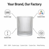 Pot en verre transparent pour bougies parfumées, logo personnalisé, OEM, vente en gros, usine, décoratif, haute qualité, base épaisse
