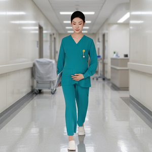 Hauts d'allaitement pour femmes, vêtements de maternité confortables à manches courtes pour futures mamans, ensembles d'uniformes de travail pour femmes enceintes - Product Image 6