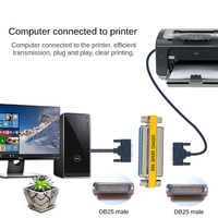 DB25 25 Pin Dişi - Dişi Seri Port Com Konektörü Mini Cinsiyet Değiştirici Adaptör