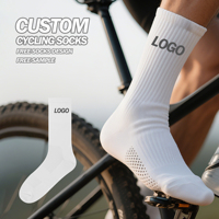 Chaussettes de cyclisme avec logo personnalisé Chaussettes de sport de compression Chaussettes de cyclisme de haute qualité
