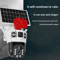 Caméra solaire extérieure sans électricité ni réseau, surveillance à domicile, vision nocturne, téléphone mobile à distance, HD 360 degrés, rétroéclairage, grand angle