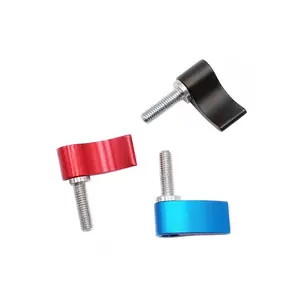 Tornillos de ajuste de mano de aleación de aluminio, perilla giratoria ajustable de color rojo para cámara de pulgar