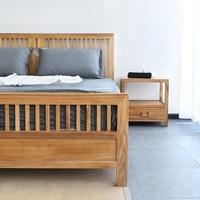 Neues Bettgestell im chinesischen Stil aus hochwertigem Massivholz, 70 Zoll Doppelbett, Queen-Size, Schlafzimmermöbel