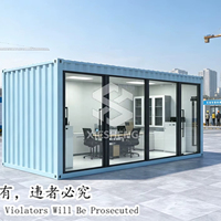 Oficina Móvil Prefabricada en Contenedor de 20 pies/40 pies con Estructura de Acero, Baño, Cocina y Aseo para Obras de Construcción en Venta
