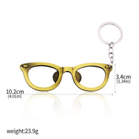 Porte-clés de bouteille de bière en forme de lunettes Porte-clés en métal créatif pour femmes et hommes Porte-clés de voiture Bijoux Outils de bar Accessoires