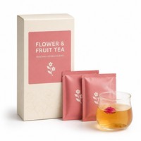 Thé aux fleurs et aux fruits, poire séchée, pomme, chrysanthème, rose, hibiscus, thé aux fruits naturellement sucré, relaxant, 125 sachets de thé