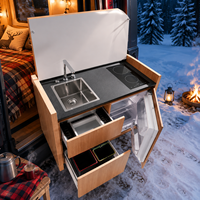 Kit de conversion de fourgonnette en meubles DIY, armoires modulaires en aluminium pour camping-car, gain de place, montage facile, personnalisable