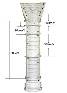 Modern Decorative Concrete <b>Molds</b> Molded Plastic Manufacturer <b>Cement</b> Concrete Roman square Pillar for Sale - Product Image 6