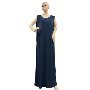 Robe de prière 2 pièces pour femmes musulmanes Jilbab de couleur unie vêtements islamiques Dubai saoudien <span class=keywords><strong>turc</strong></span> ensembles de culte islamique Ramadan Eid Outfit - Product Image 6