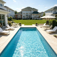 Système de piscine préfabriquée pour parcs de vacances et stations balnéaires