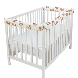 Juego de Protectores de Barandilla de Cuna Suaves, Cubiertas para Cunas Estándar, Ropa de Cama para Bebés, Protectores de Barandilla de Cuna 3 en 1 para la Dentición - Product Image 2