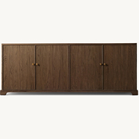 Buffet moderne de luxe en bois avec 4 portes pour salon et usage hôtelier