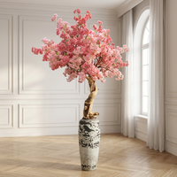 Arbre à fleurs de cerisier artificiel fait main, tendance sur TikTok, YouTube et Instagram, idéal pour la décoration intérieure de mariages, maisons et hôtels.