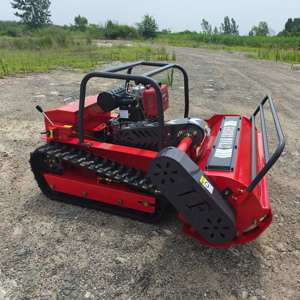 Robot tondeuse agricole de qualité industrielle, moteur diesel 2 temps, télécommande sans fil, autopropulsé, pour la coupe et le transport de gazon - Product Image 5
