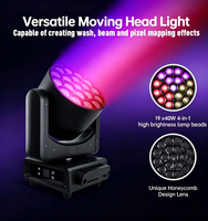 Lampe à tête mobile œil d'abeille 19x40W 7 modes de canaux intégrés Système de mélange de couleurs haute luminosité pour piste de danse Disco Party DJ