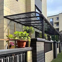 Auvent transparent en aluminium imperméable pour villa, balcon, cour