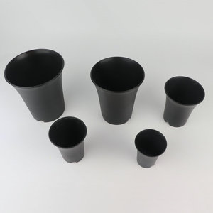Pots de pépinière en plastique d'extérieur, pots à fleurs, jardinières, couleur noire/blanche en option - Product Image 2
