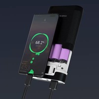 Haute capacité bricolage Portable USB Type c Double entrée Power Bank Kit 4 fentes LCD affichage numérique 18650 boîtier de batterie à charge rapide