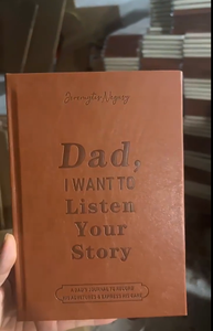 <span class=keywords><strong>Livre</strong></span> de souvenirs de papa personnalisé, couverture rigide A5, journal en cuir avec reliure cousue, cadeau guidé pour le père, carnet de souvenirs de la famille - Product Image 6