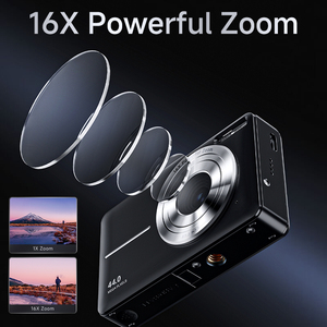 กล้องถ่ายรูปดิจิตอล Sonida Point Shoot 1080P 16x Mini Vlog สำหรับเด็ก สีดำ เซ็นเซอร์ HD CMOS หน้าจอ 2.4 นิ้ว อิเล็กทรอนิกส์ ระดับมืออาชีพ - Product Image 3