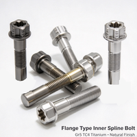 Vis en titane pour Yozma In10, Vis en titane GR5 M5*25mm, Vis à tête Torx à bride très demandées, Vis de frein colorées à motif fleur de prunier