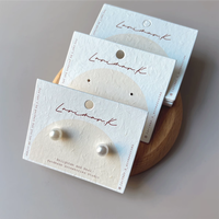 Cartes à boucles d'oreilles personnalisées imprimées en couleur, en papier d'art, faible MOQ, avec logo pour emballage de bijoux