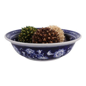 Ciotola Decorativa in Ceramica Floreale per Tavolino da Caffè e Piano Cucina, Centrotavola Funzionale - Product Image 2