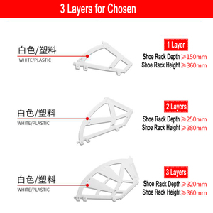 घरेलू फर्नीचर फ्लिप जूता कैबिनेट फिटिंग प्लास्टिक ब्रैकेट 1 लेयर <span class=keywords><strong>2</strong></span> लेयर <span class=keywords><strong>3</strong></span> लेयर जूते शेल्फ ब्रैकेट - Product Image 4