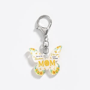 Nouvelle tendance Porte-clés en acrylique papillon créatif 2D pour la fête des mères Cadeau surprise pour maman Pendentif - Product Image 4