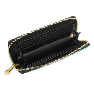 Cartera de Cuero PU con Estampado de Hoja de Monstera Tropical Personalizada, con Cierre de Cremallera, Gran Capacidad, 12 Ranuras para Tarjetas, Estilo Clutch Largo - Product Image 5