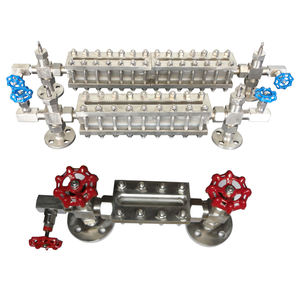 Jauge de niveau de plaque en verre avec corps en fonte et vanne à clapet, indicateur de niveau d'eau de chaudière transparent pour réservoir - Product Image 4