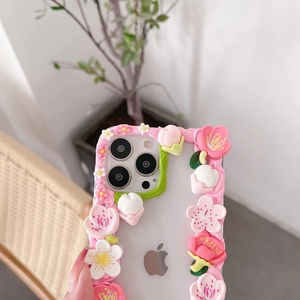 <span class=keywords><strong>Coque</strong></span> de téléphone 3D à motif de <span class=keywords><strong>fleur</strong></span> de pêche pour <span class=keywords><strong>iPhone</strong></span> 13 12 <span class=keywords><strong>11</strong></span> Pro Max, <span class=keywords><strong>coque</strong></span> souple à motifs de fleurs roses - Product Image 5