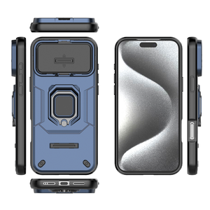 Coque de protection antichoc en TPU et PC avec fenêtre coulissante et anneau rotatif invisible pour <span class=keywords><strong>iPhone</strong></span> 13 <span class=keywords><strong>14</strong></span> 15 16 17 - Product Image 6