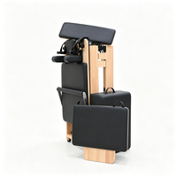 Lofit Reformer de Pilates Portable et Pliable avec Cadre en Chêne, Option Cuir PU pour la Maison, la Salle de Sport ou le Petit Studio - Durable et Écologique